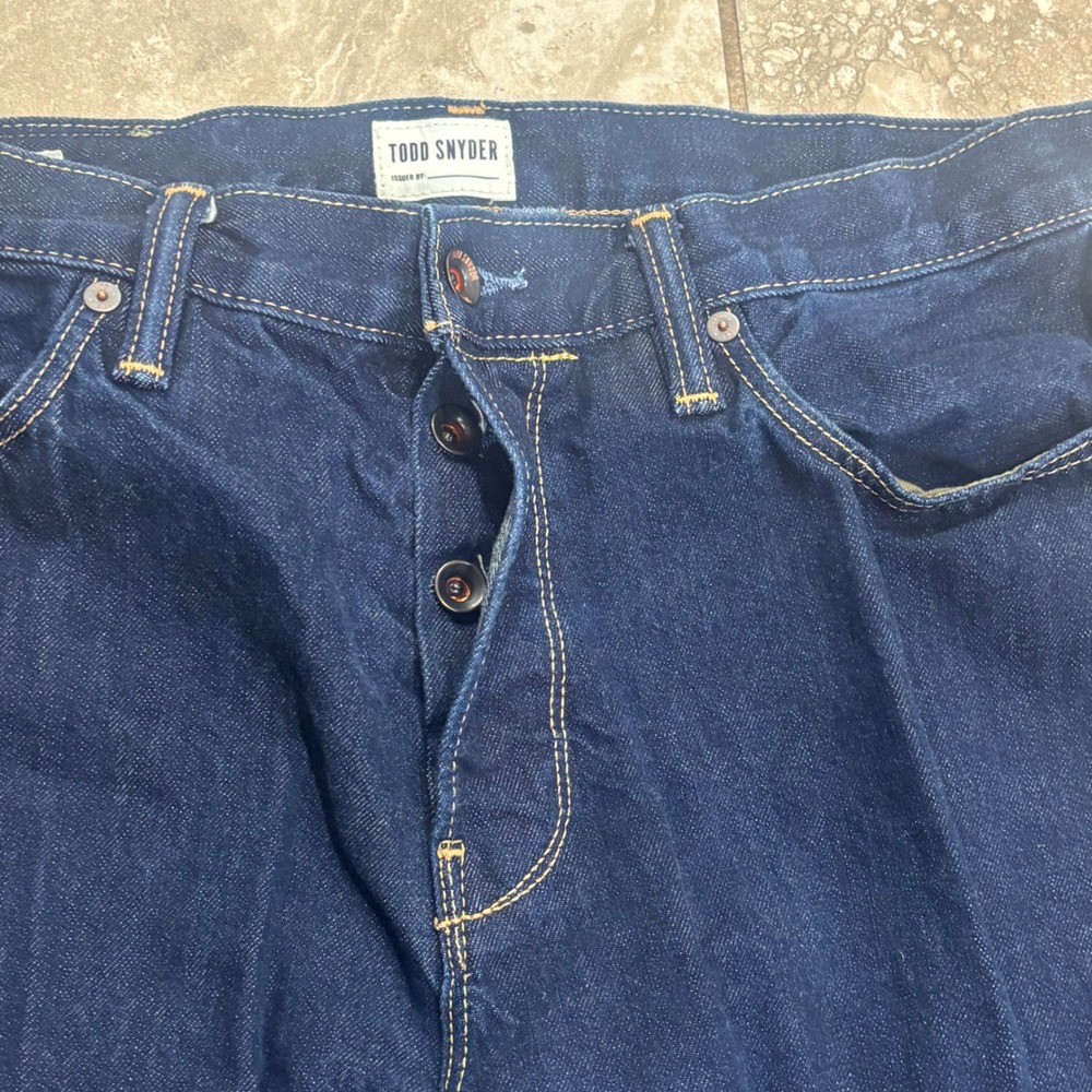 Todd Snyder Mens Slim Fit Selvedge Denim Jeans Indigo 33x 29 32-JE039239-BL05 - Picture 7 of 16